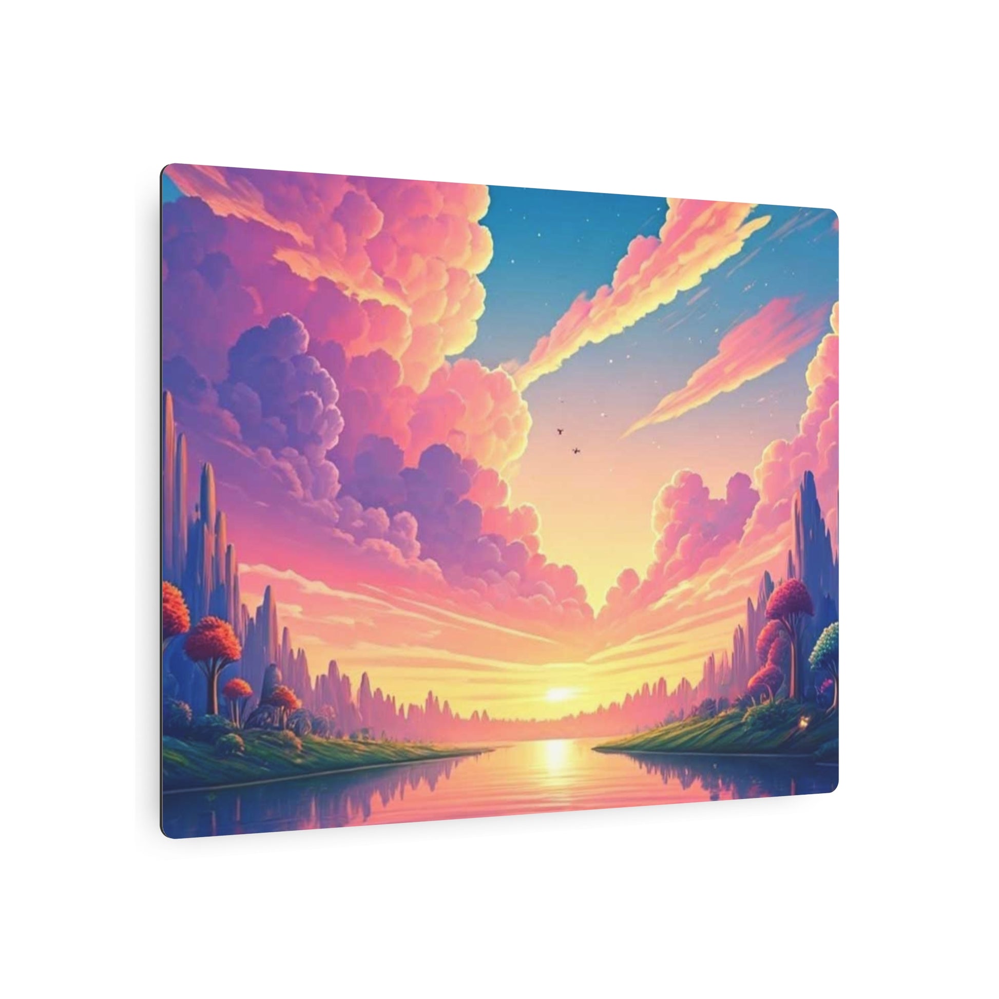 Metal Art Sign | Vibrant Landscape Wall Decor
