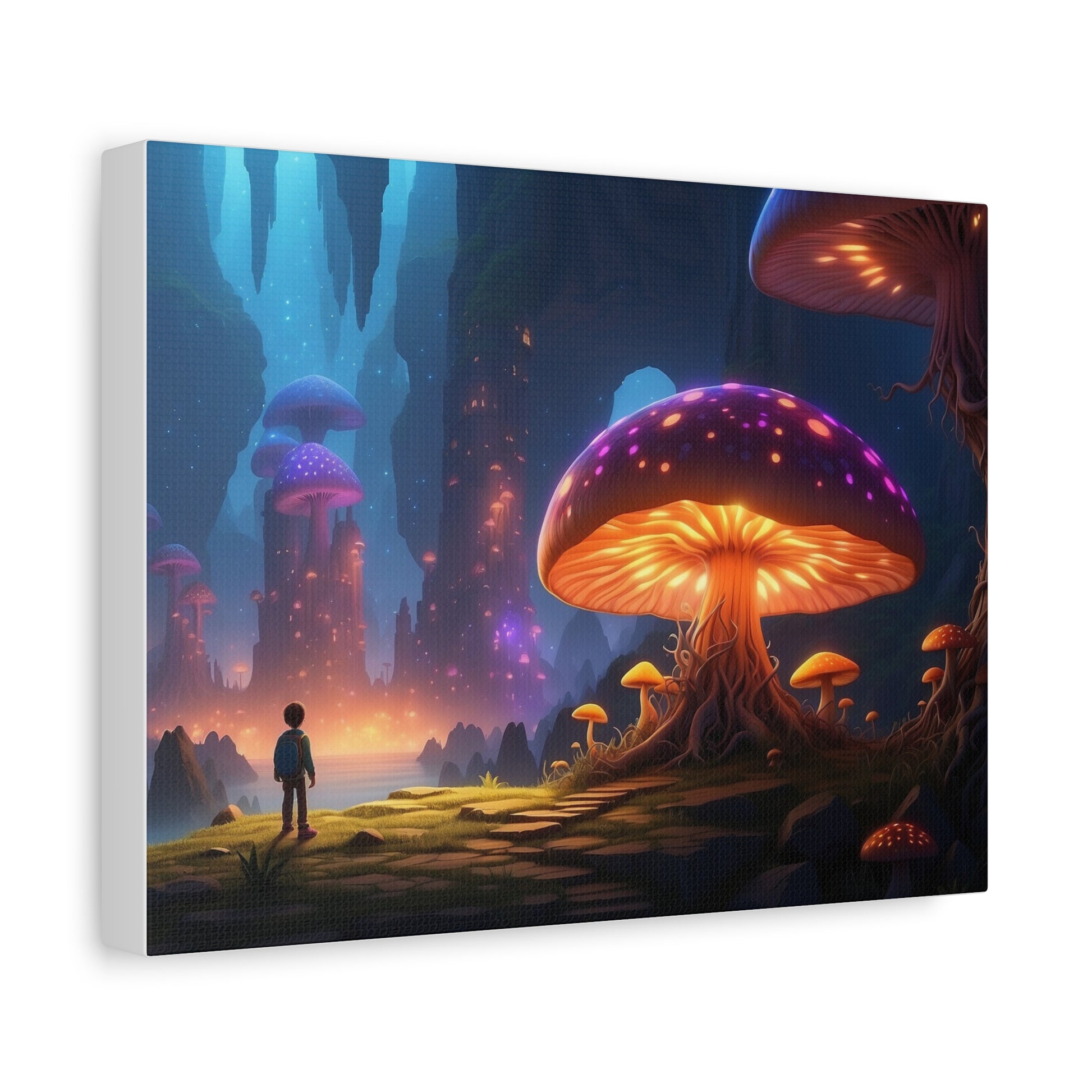 Mushroom Fantasy Canvas | Whimsical Wall Art Decor