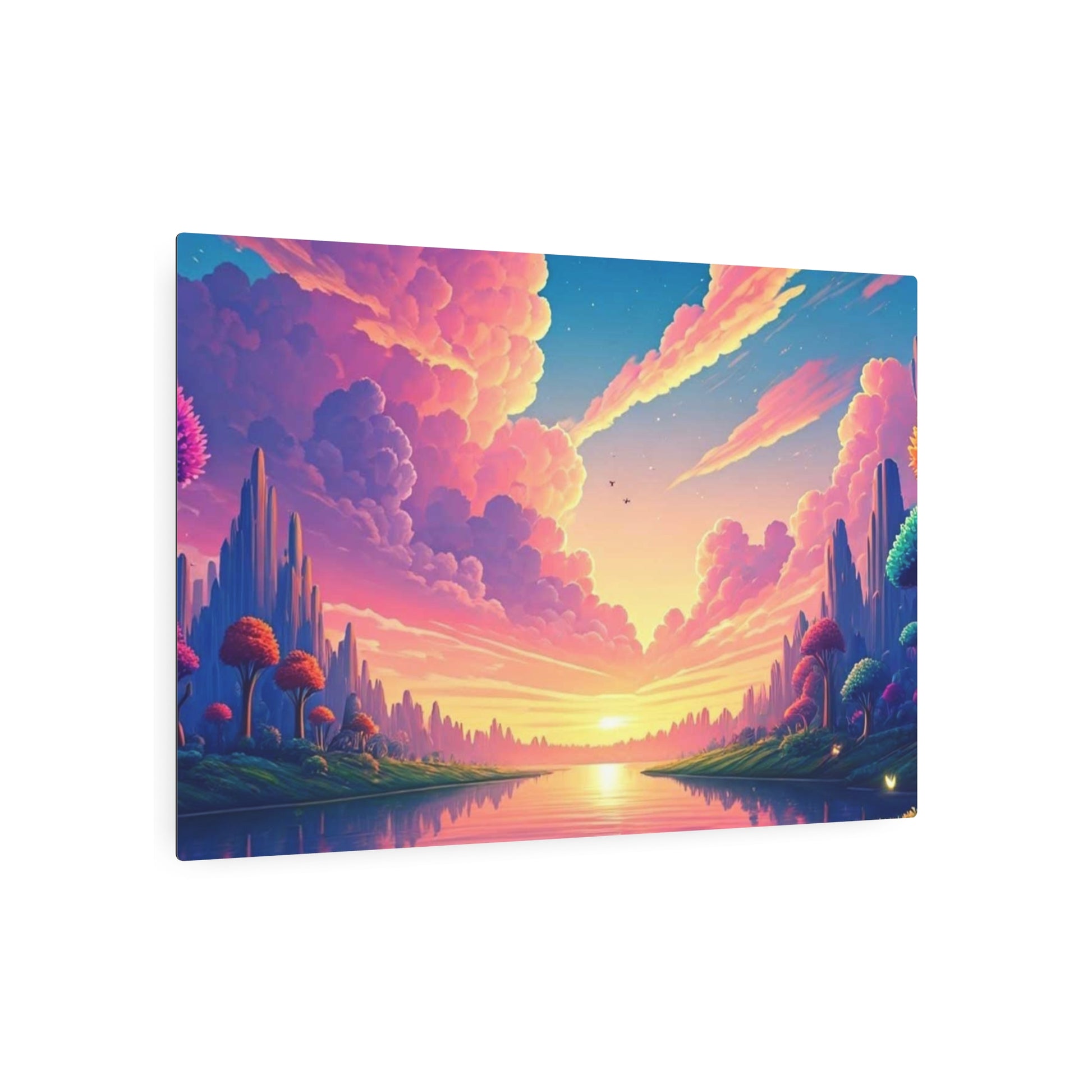 Metal Art Sign | Vibrant Landscape Wall Decor