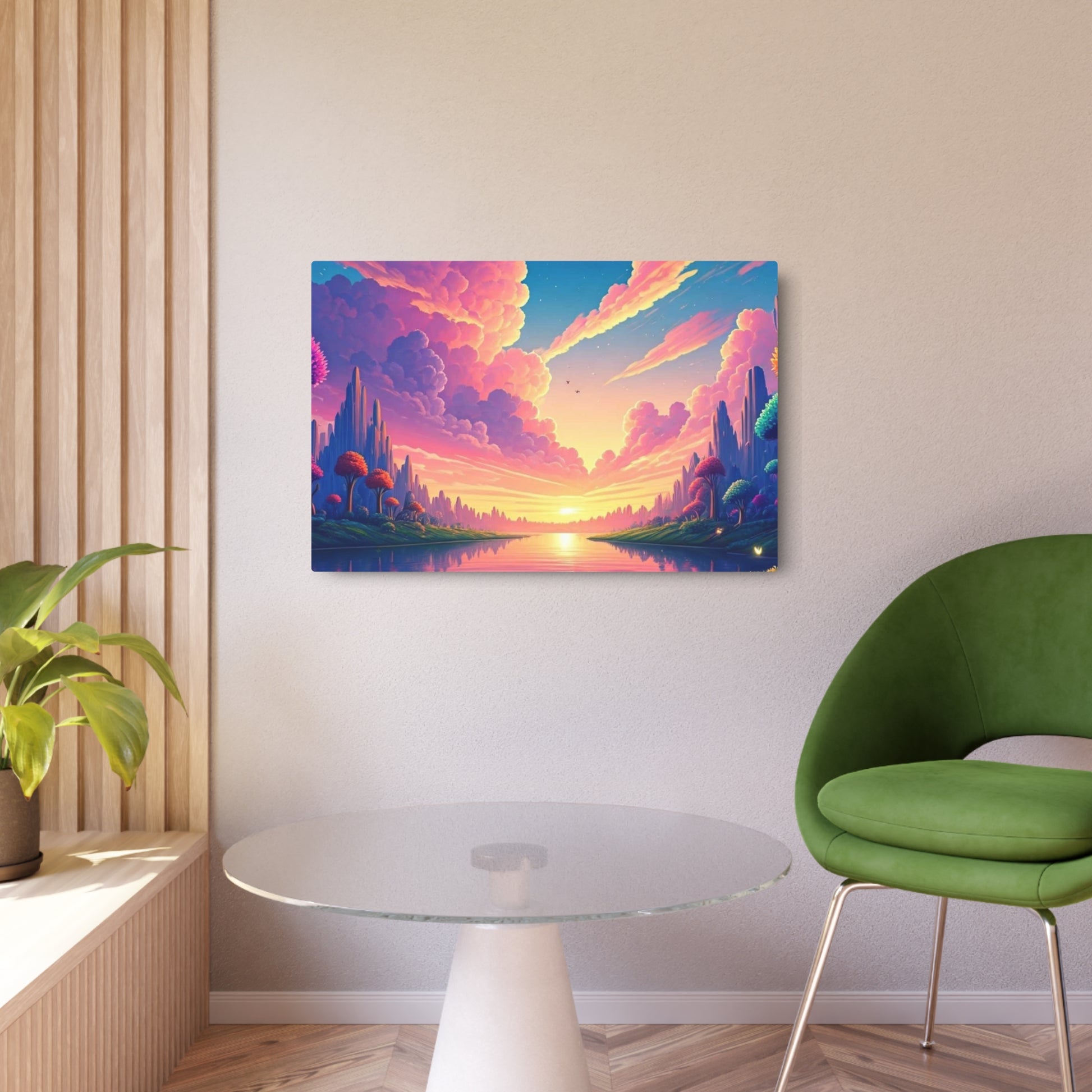 Metal Art Sign | Vibrant Landscape Wall Decor
