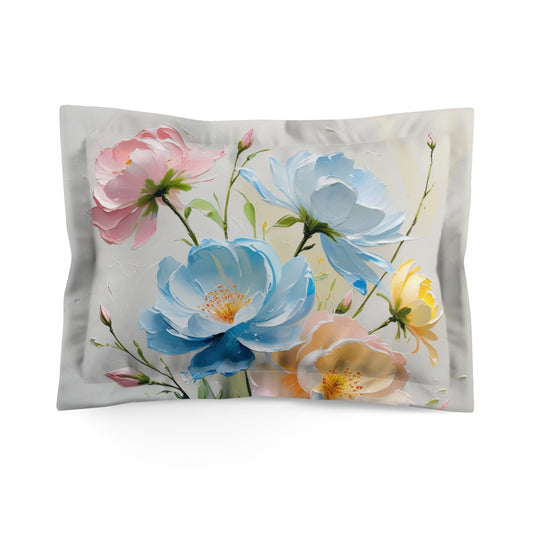 Floral Microfiber Pillow | Soft Flower Design Cushion