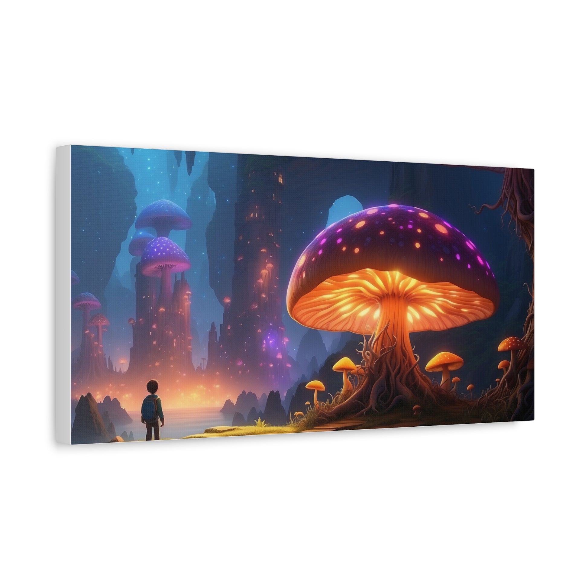Mushroom Fantasy Canvas | Whimsical Wall Art Decor