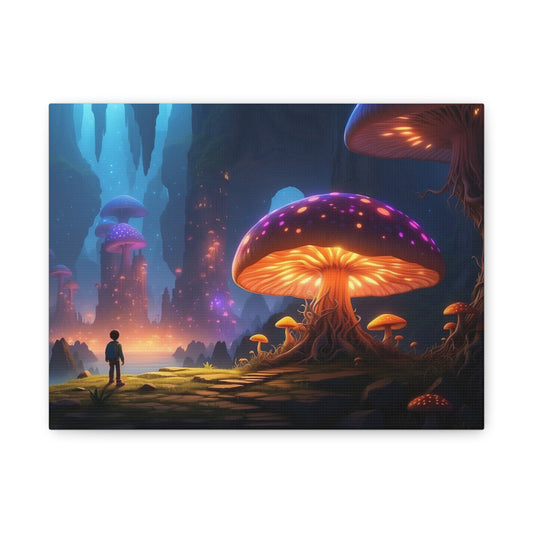Mushroom Fantasy Canvas | Whimsical Wall Art Decor
