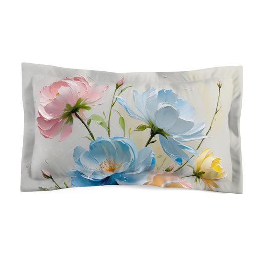 Floral Microfiber Pillow | Soft Flower Design Cushion