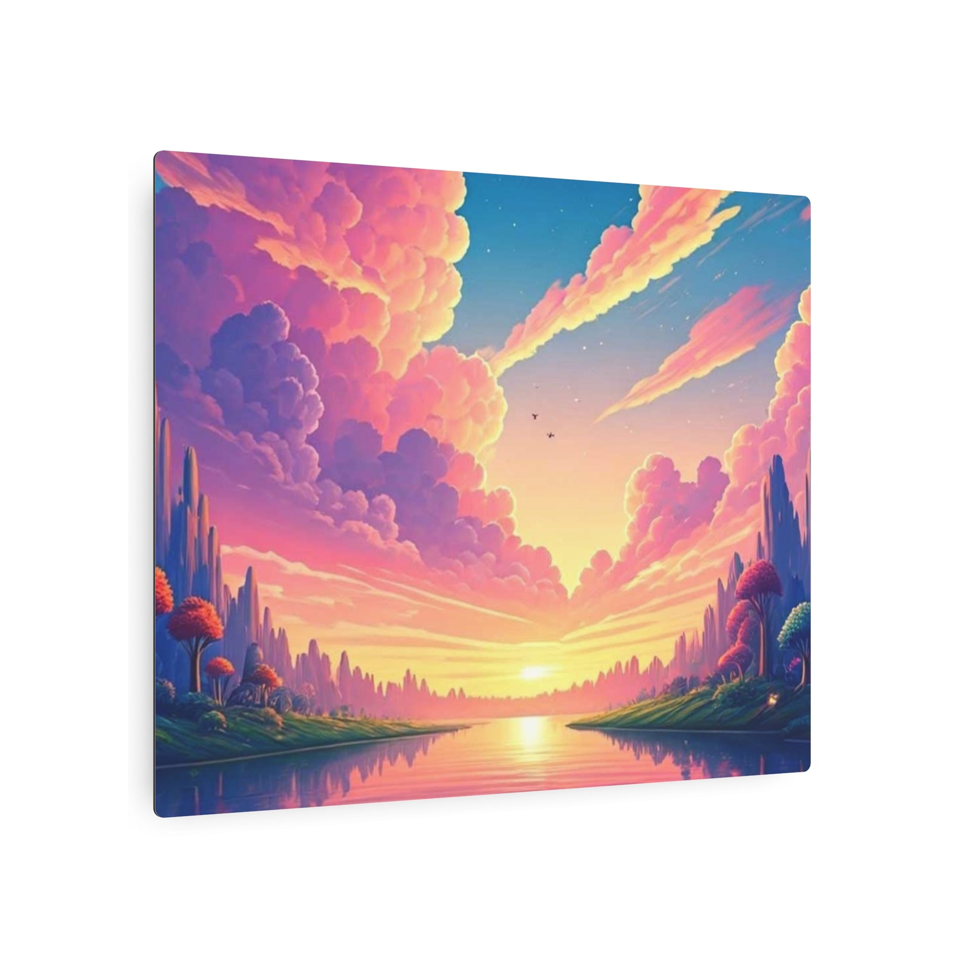 Metal Art Sign | Vibrant Landscape Wall Decor